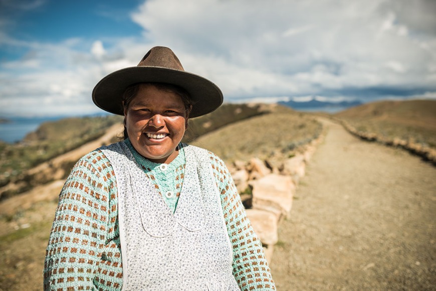 Portrait of Alicia by Inca Trail, Isla del Sol, Lake Titicaca, Bolivia