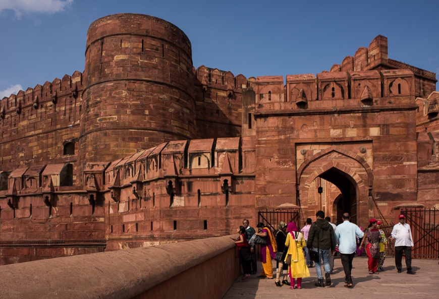 Exterior of Agra Fort, Agra, Uttar Pradesh, India