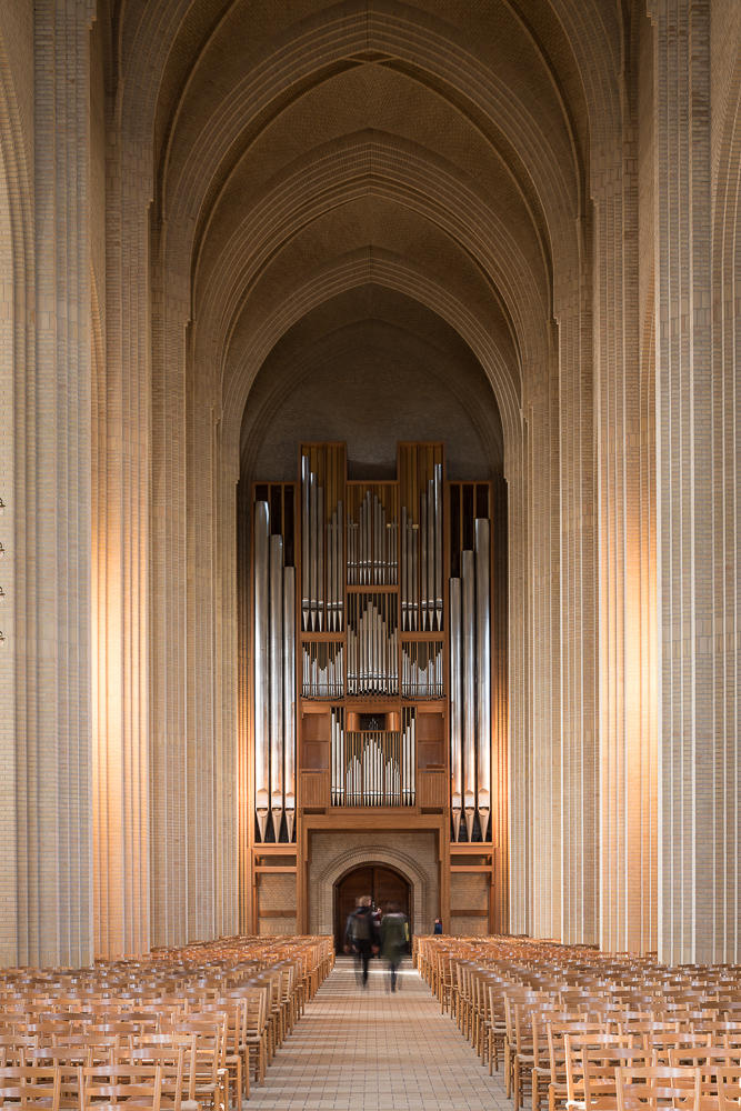 Interior of Grundvigs Church,  Bispebjerg, Copenhagen, Denmark